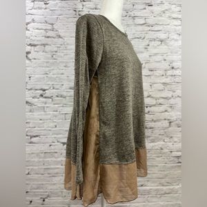 Bellamie Heather Brown Long-Sleeve Sweater Top